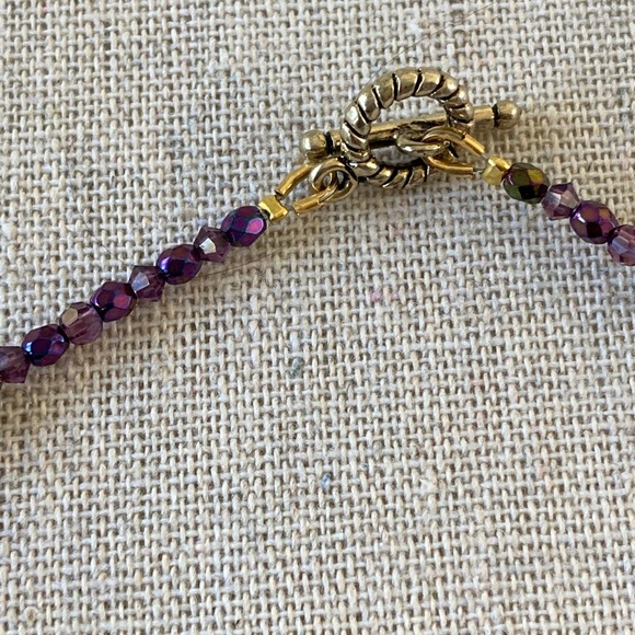 New Gold Vermeil Star Pendant on Beaded strand of Swarovski crystals & Verme… - Picture 5 of 7